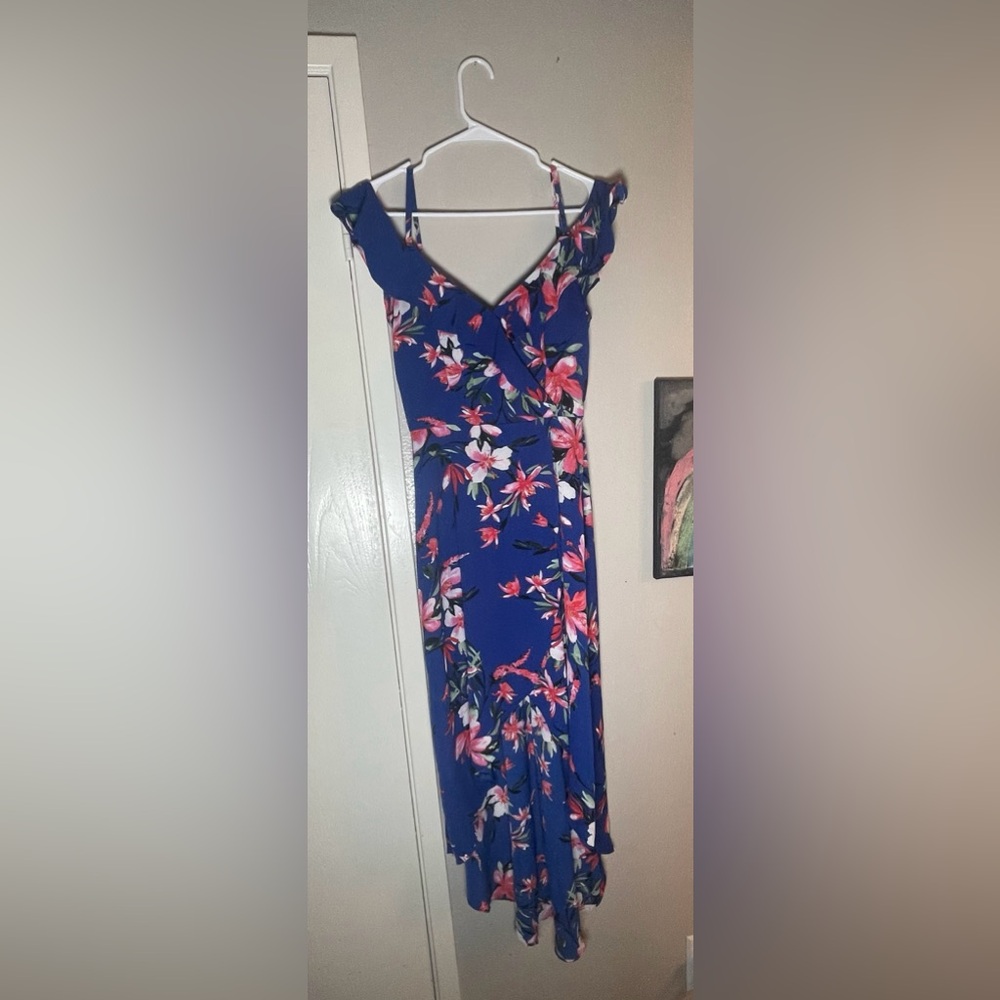 Floral High Low Ruffle Dress - Picture 2 of 8
